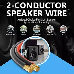 FEDUS 16 Gauge/AWG Oxygen-Free Copper 2 Conductors Audio Speaker Wire Red & Black 5 m image 2