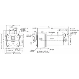 Dayton 1/4 HP Parallel Shaft AC Gear Motor Max Torque 45 in-lb, 6ML59 image 2