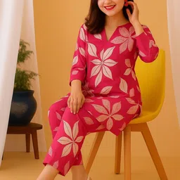 Lyzoo Printed Tunic With Trousers Co-Ords-picture-22