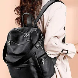 truearch Women Textured Ergonomic Shoulder Straps Medium Backpack image 3