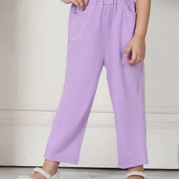 Mini & Ming Cotton Solid Trousers - Lilac-picture-24