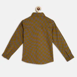 Tales & Stories 100% Cotton Full Sleeves Buffalo Checkered Shirt - Mustard Yellow image 3