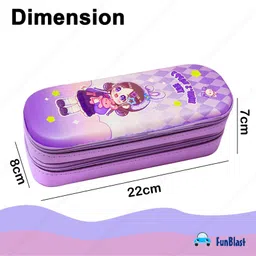 Bunie Cute Girl Print 3D EVA Pencil Case for Kids & Students image 3