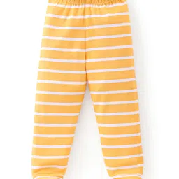 Babyhug Cotton Knit Bootie Legging with Animals Print Pack of 3 - Yellow Navy Blue & Green image 4