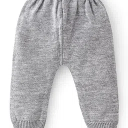 Babyhug Knit Full Sleeves All Over Design Sweater and Pant Set - Grey image 5