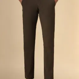 Allen Solly Brown Slim Fit Trousers-picture-7