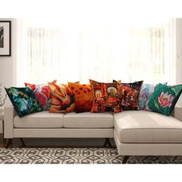 SEJ by Nisha Gupta Multicolor Cushion Covers - Set of 8-picture-26
