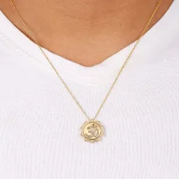 Ornate Jewels 925 Silver American Diamond Om Rakhi cum Pendant for Brother with Roli Chawal image 4