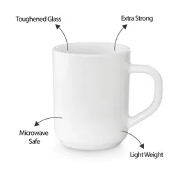 Larah by Borosil White Ceramic Mugs - Set of 2 250ml image 4