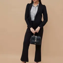 Code By Lifestyle Black Regular Fit Blazer image 4