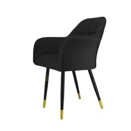 zidle Rosey Ex Comfy Cafe Dining Sofa with Strong Legs Foam & Velvet 85x54 cm Black for Dining & Kitchen-picture-38