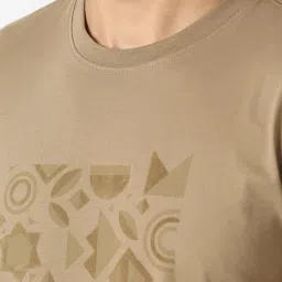 Van Heusen Brown Regular Fit Printed T-Shirt image 4