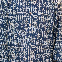 VASTRAMAY Boys Navy & White Cotton Printed Full Sleeves Kurta Sets image 4