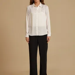 Kazo White Embellished Shirt image 4