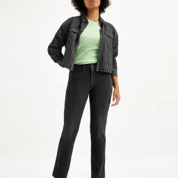 Levi's 314 Charcoal Relaxed Fit High Rise Jeans image 4