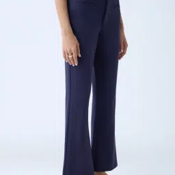 Wardrobe by Westside Navy Flared High-Rise Trousers-image-98