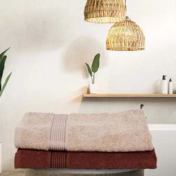 bianca LORENA 100% Cotton Super-Soft Terry Towels -2pc Bath Towel (d`ross) solid-multi-picture-37