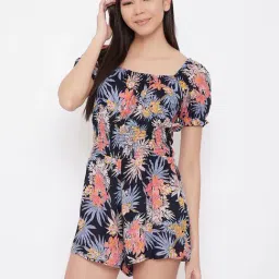 Clovia Multicolor Floral Print Playsuit-picture-30
