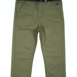 Allen Solly Junior Olive Green Cotton Regular Fit Trousers-image-16