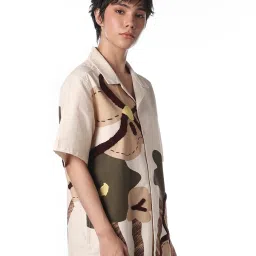 Only Beige Cotton Printed Shirt image 4