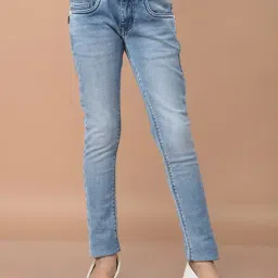 Crimsoune Club Girls Blue Solid Jeans-image-36