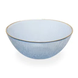 Pure Home and Living Blue Glass Textured Serving Bowls image 4