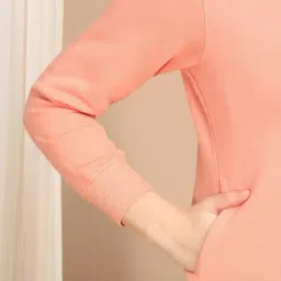 Sweet Dreams Orange Cotton Blend Regular Fit Sweatshirt image 4