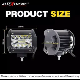 AllExtreme EX4IF1P 18 LED Driving Fog Light Bar 4 inch Cube CREE Waterproof Pod Work Light for Bike Cars and Motorcycle (36W, White Light, 1 PC) image 2