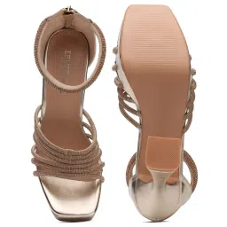 Truffle Collection Women's Golden Ankel Strap Sandal image 4
