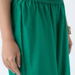 Utsa by Westside Green Solid Ethnic Pants image 4