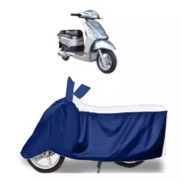 Auto Pearl Bike Cover for Hero Electric Electric NYX (White & Blue)-picture-33