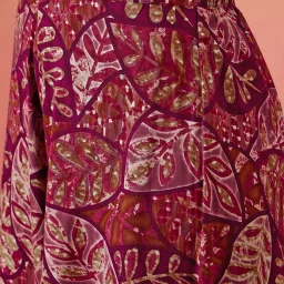 Inweave Maroon Printed Palazzos image 4