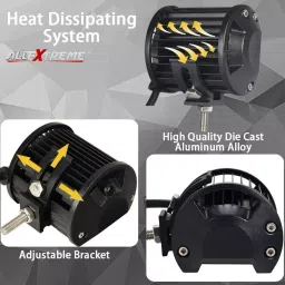 AllExtreme EX4IF1P 18 LED Driving Fog Light Bar 4 inch Cube CREE Waterproof Pod Work Light for Bike Cars and Motorcycle (36W, White Light, 1 PC) image 5