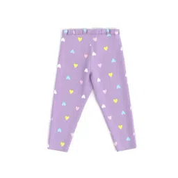 Nauti Nati Girls Blue & Lavender Graphic Print Leggings image 4