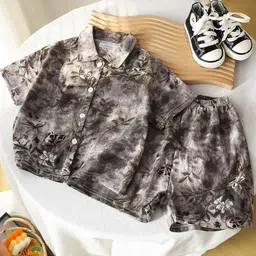FOREVER FRIDAY Boys Printed Short Sleeves Shirt With Shorts-image-30