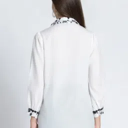 SHAYE White & Black Printed Kurti image 2