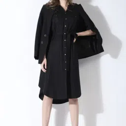 Vero Moda Black Regular Fit Shirt Dress-image-47