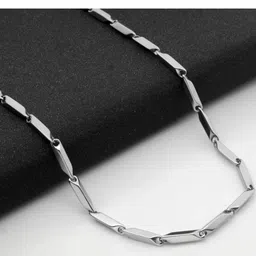 V FASHION JEWELLERY Stainless Steel Silver-Plated Minimal Chain-picture-29