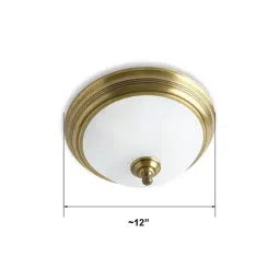 Fos Lighting Dish Antique Brass Ceiling Light - Dish-Antique-12-CL2 image 4