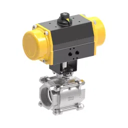 Aira 12.7 mm (1/2 Inch) Double Acting CF8 Pneumatic Actuated Ball Valve Screwed End 3YES-15S image 2