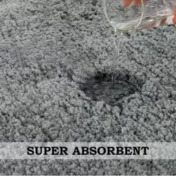 CROWN MATTINGS Grey 1400 GSM Microfibre Bath Rugs image 4