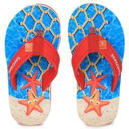 Toothless Starfish Slip On Flip Flops - Blue & Red-picture-9