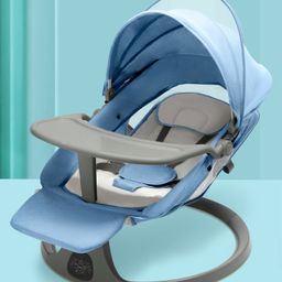 fab n funky Automatic Electric Swing With Adjustable Speed & Soothing Music - Blue-picture-21