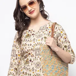 Zenava by Myntra Women Ethnic Motifs Printed Pure Cotton Kurtis-picture-18