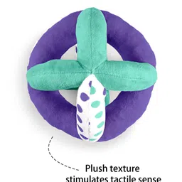 Intellibaby Plush Cage Ball for Babies |Fabric Clutching Soft Ball for Grip & Tactile Strength |European Safety Certified|Paediatrician Approved image 4