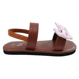 The Madras Trunk Bow Applique Detailed Sandals - Brown image 5