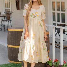 Suha Floral Print Fit & Flare Dress-picture-1