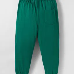 Primo Gino Marvel Terry Knit Oversize Drop Shoulder Full Sleeves Cut & Sew T-Shirt and Joggers Set with Iron-Man Graphic - Dark Green & Navy Blue image 5