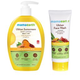 Mamaearth Ubtan Face Wash 100ml & Sunscreen SPF 30 Body Lotion 300ml-picture-15