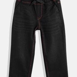 Allen Solly Junior Boys Black Solid Mid-Rise Jegging-Fit Stretchable Jeans-picture-21